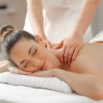 Lady being massaged