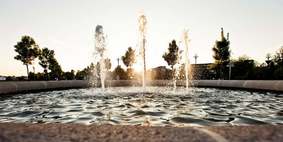 Leiser Springbrunnen